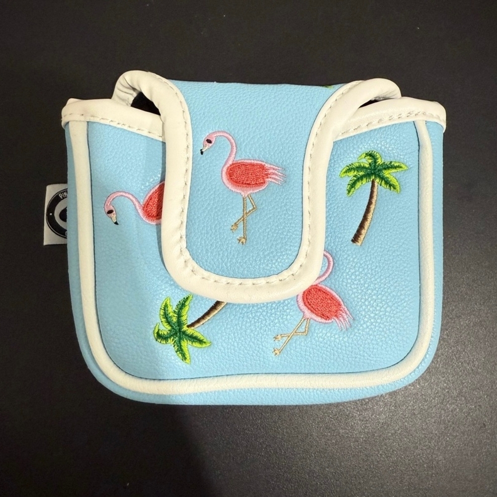 Blue Flamingo Golf Pouch